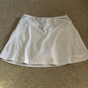 white tennis skirt